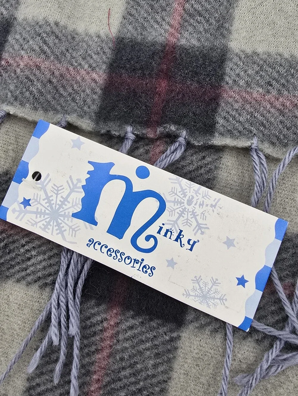 Minky Accessories - (NWT) Plaid Soft Winter Fringe Scarf
